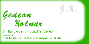 gedeon molnar business card